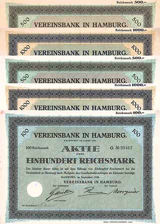 Vereinsbank in Hamburg (5 Stücke)