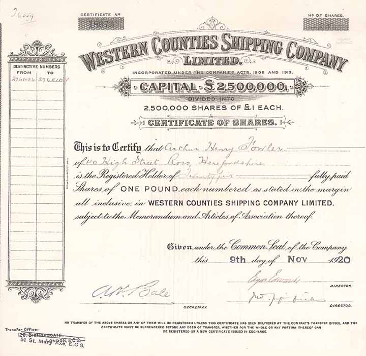 Western Counties Shipping Co.