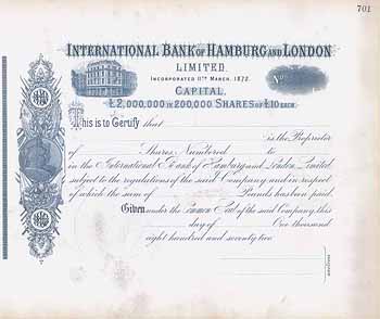 International Bank of Hamburg and London Ltd.