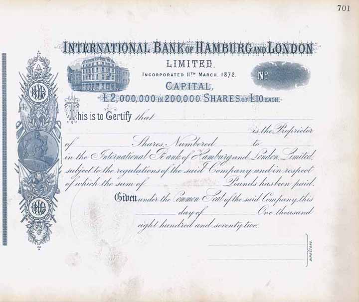 International Bank of Hamburg and London Ltd.