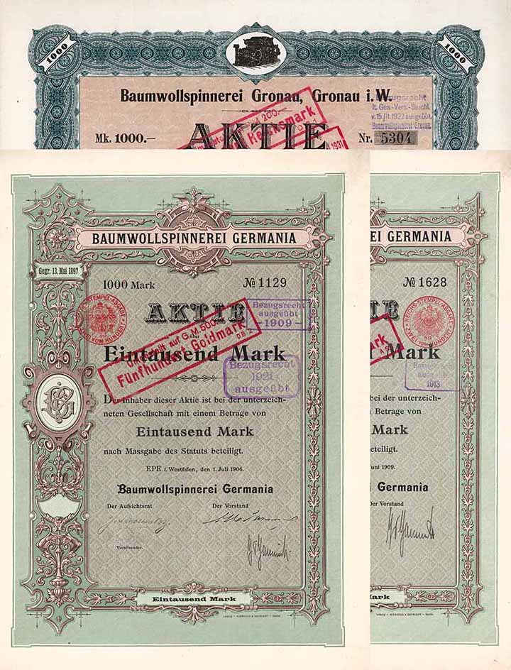 Textil Deutschland - Konvolut (5 Stücke)