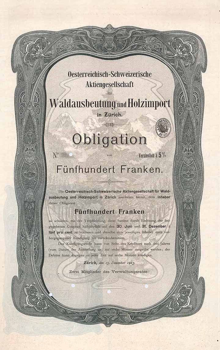 Oesterreichisch-Schweizerische AG für Waldausbeutung und Holzimport