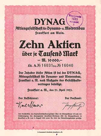 DYNAG AG für Dynamo- und Motorenbau