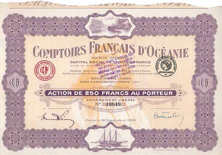 Comptoirs Français d’Océanie S.A.