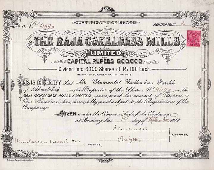 Raja Gokaldass Mills