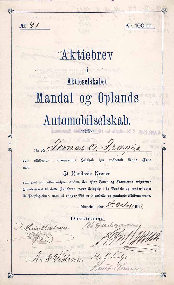 A/S Mandal og Oplands Automobilselskab