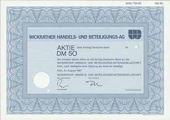 Wickrather Handels- und Beteiligungs-AG
