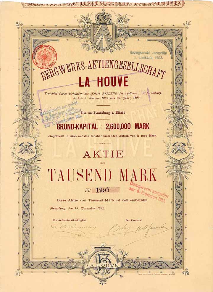 Bergwerks-AG La Houve