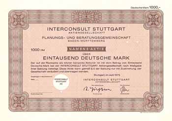 Interconsult Stuttgart AG Planungs- und Beratungsgemeinschaft Baden-Württemberg