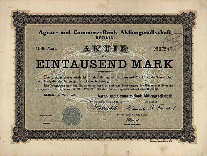 Agrar- und Commerz-Bank AG