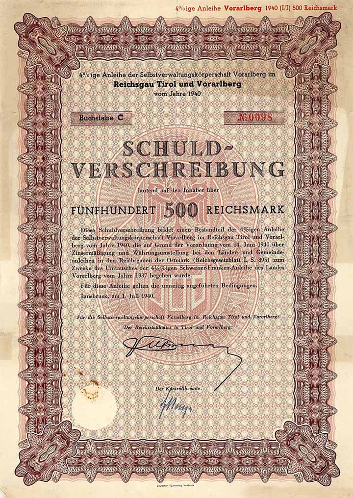 Selbstverwaltungskörperschaft Vorarlberg im Reichsgau Tirol und Vorarlberg