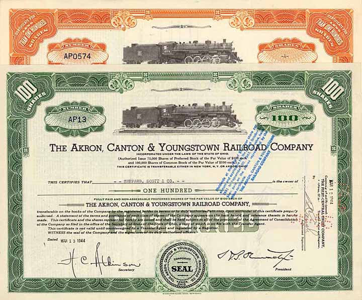 Akron, Canton & Youngstown Railroad (2 Stücke)