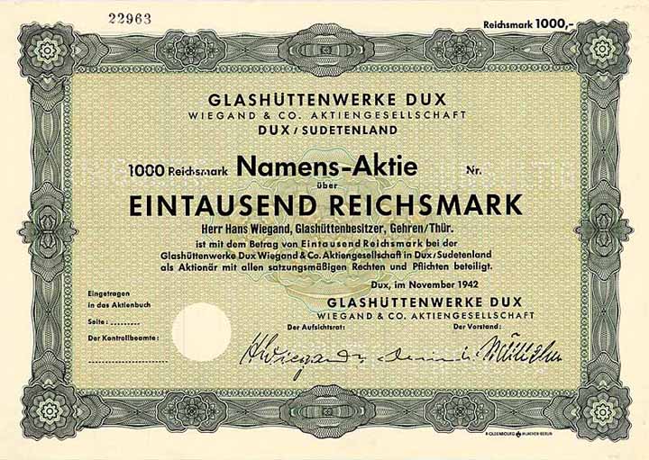 Glashüttenwerke Dux Wiegand & Co. AG