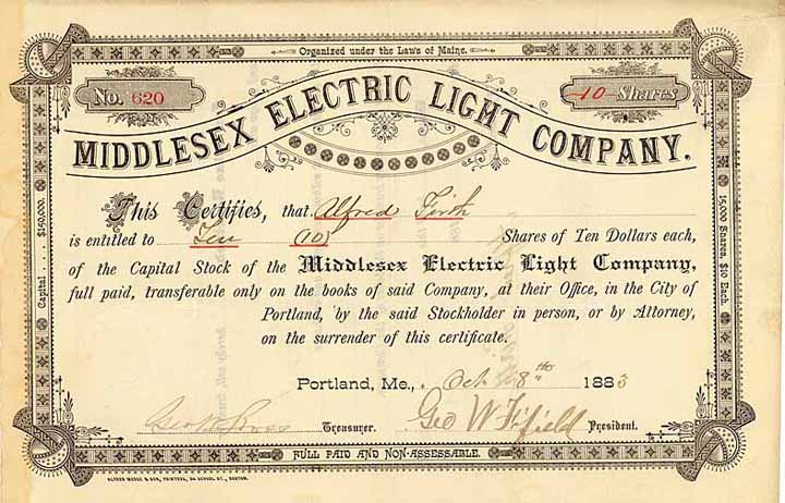 Middlesex Electric Light Co. (OU Firth, Irfield)