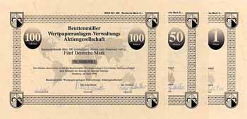 Beuttenmüller Wertpapieranlagen-Verwaltungs-AG (3 Stücke)