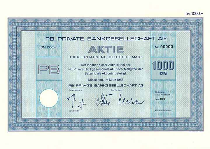 PB Private Bankgesellschaft AG