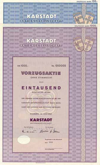 Karstadt AG (2 Stücke)
