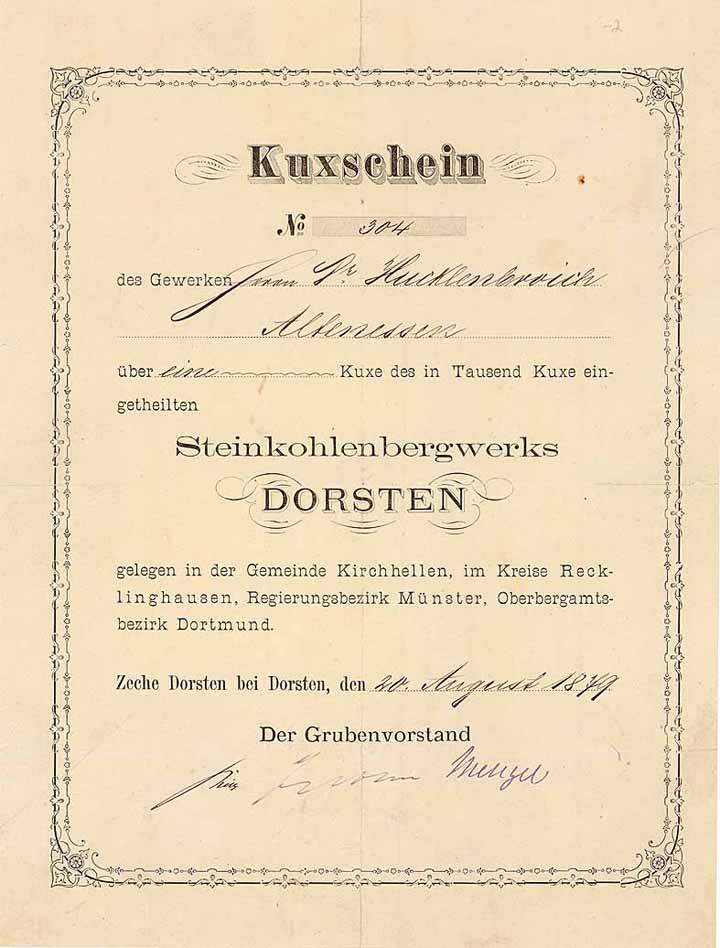 Steinkohlenbergwerk Dorsten