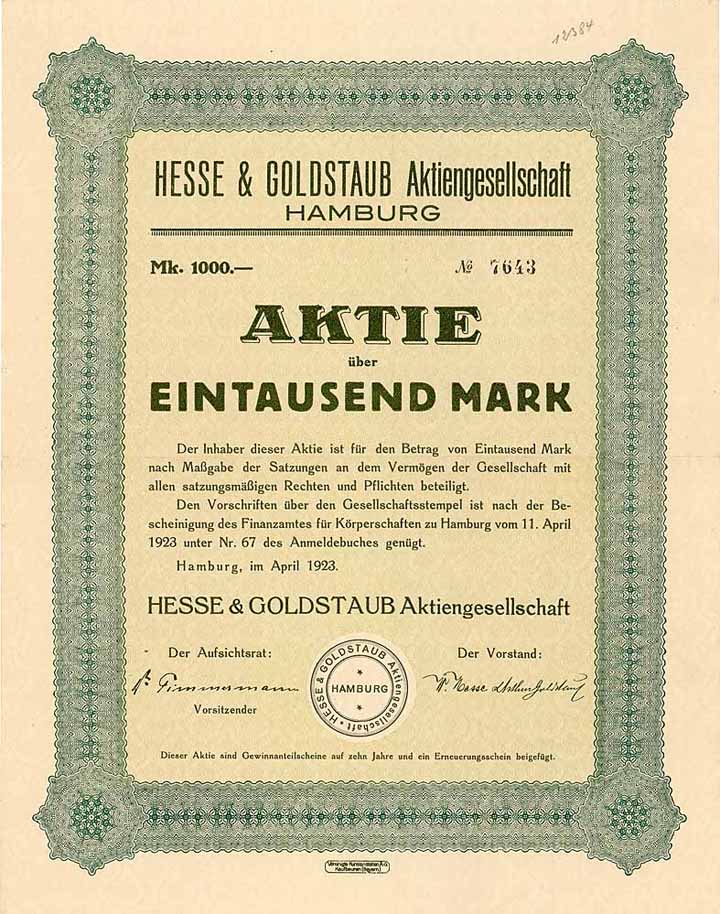 Hesse & Goldstaub AG