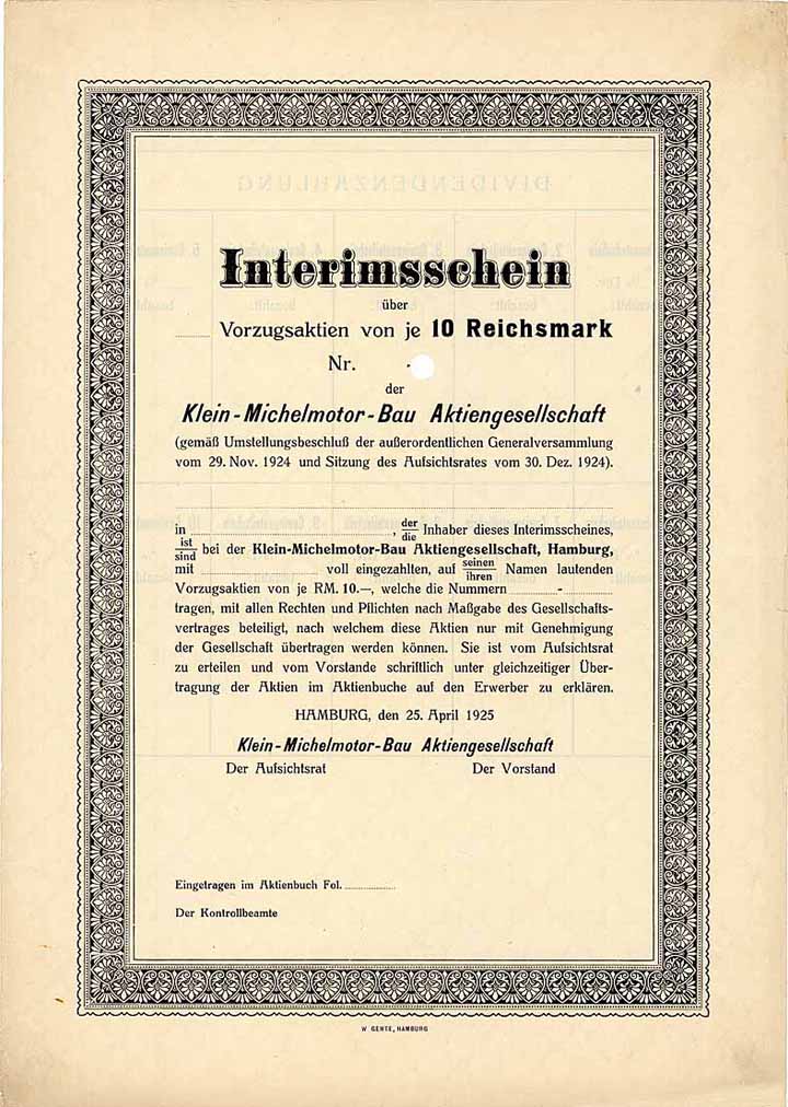 Klein-Michelmotor-Bau AG