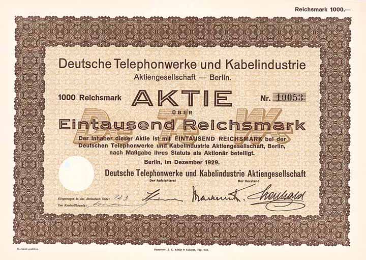 Deutsche Telephonwerke und Kabelindustrie AG