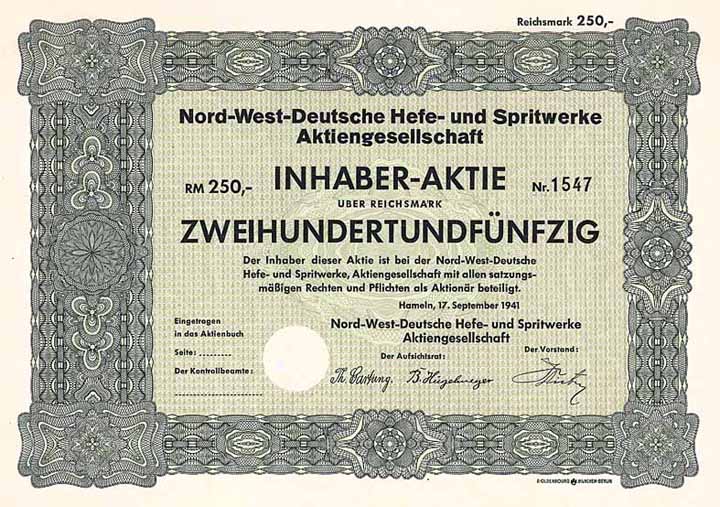 Nord-West-Deutsche Hefe- und Spritwerke AG