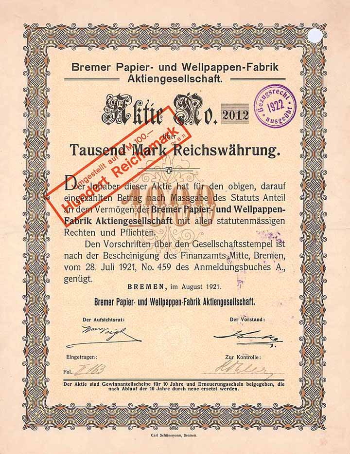 Bremer Papier- und Wellpappen-Fabrik AG