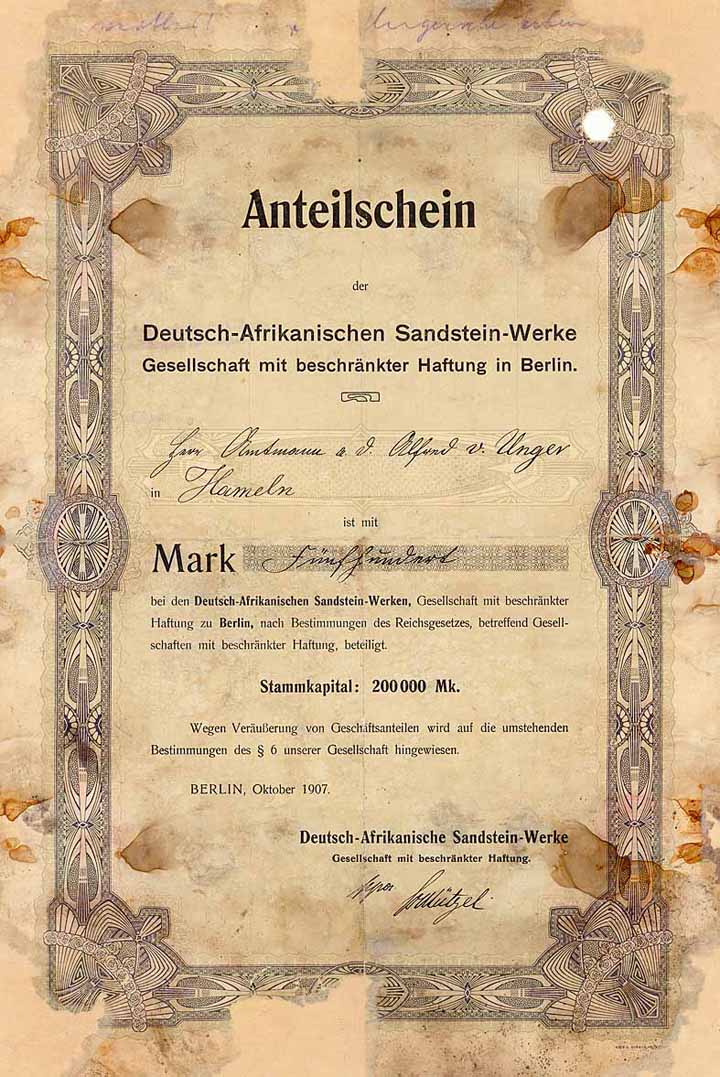 Deutsch-Afrikanische Sandstein-Werke GmbH