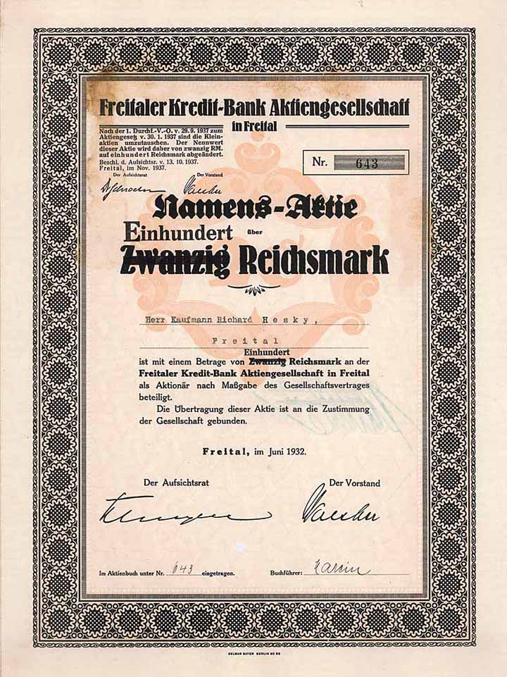Freitaler Kredit-Bank AG