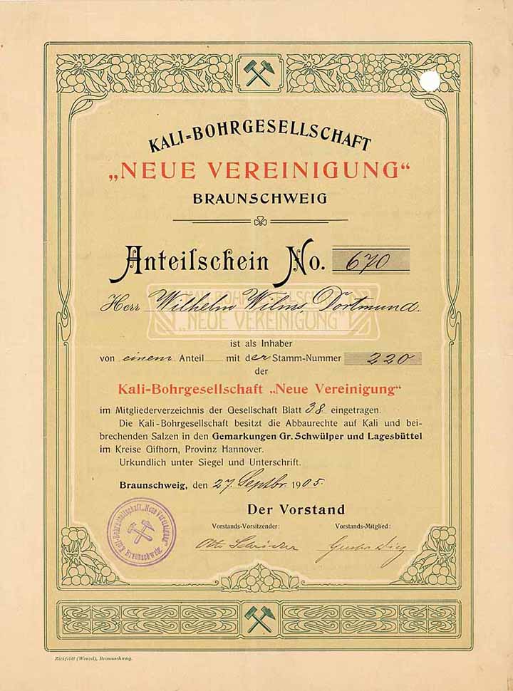 Kali-Bohrgesellschaft Neue Vereinigung