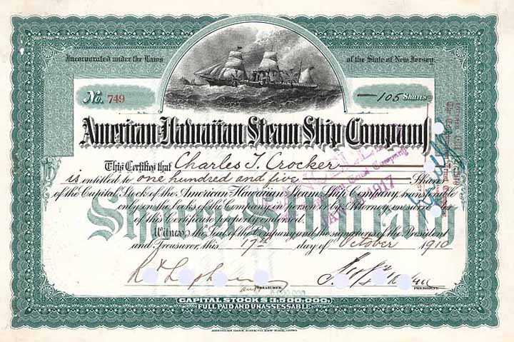 American Hawaiian Steam Ship Co.