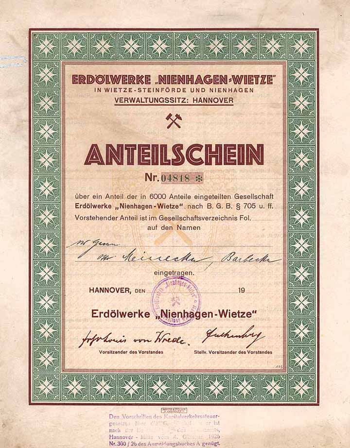 Erdölwerke Nienhagen-Wietze