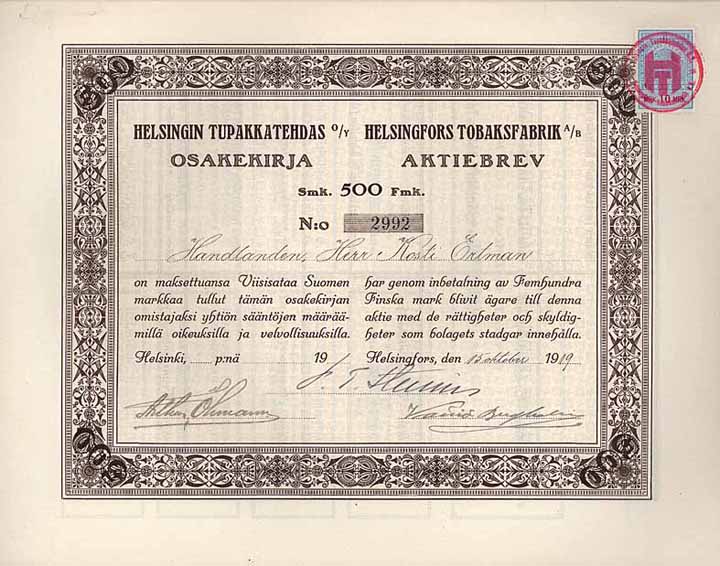 Helsingfors Tobaksfabrik AB