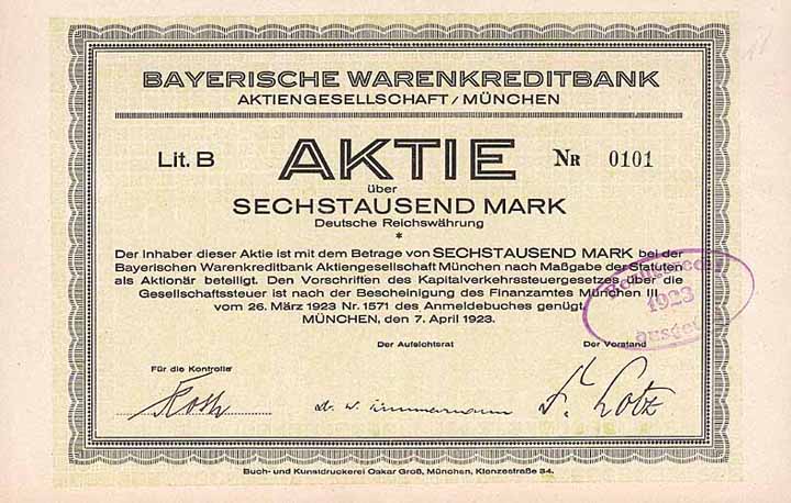 Bayerische Warenkreditbank AG