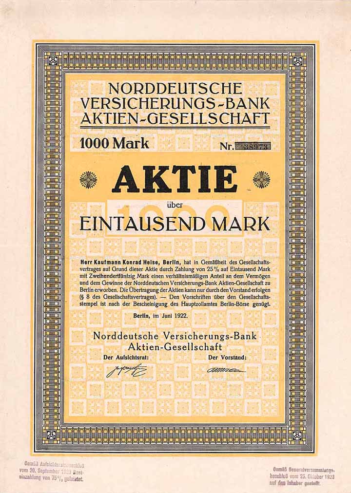Norddeutsche Versicherungs-Bank AG