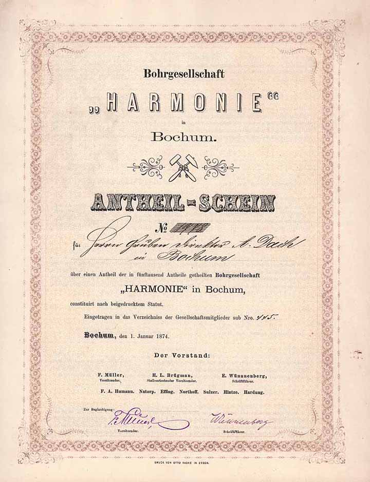 Bohrgesellschaft Harmonie