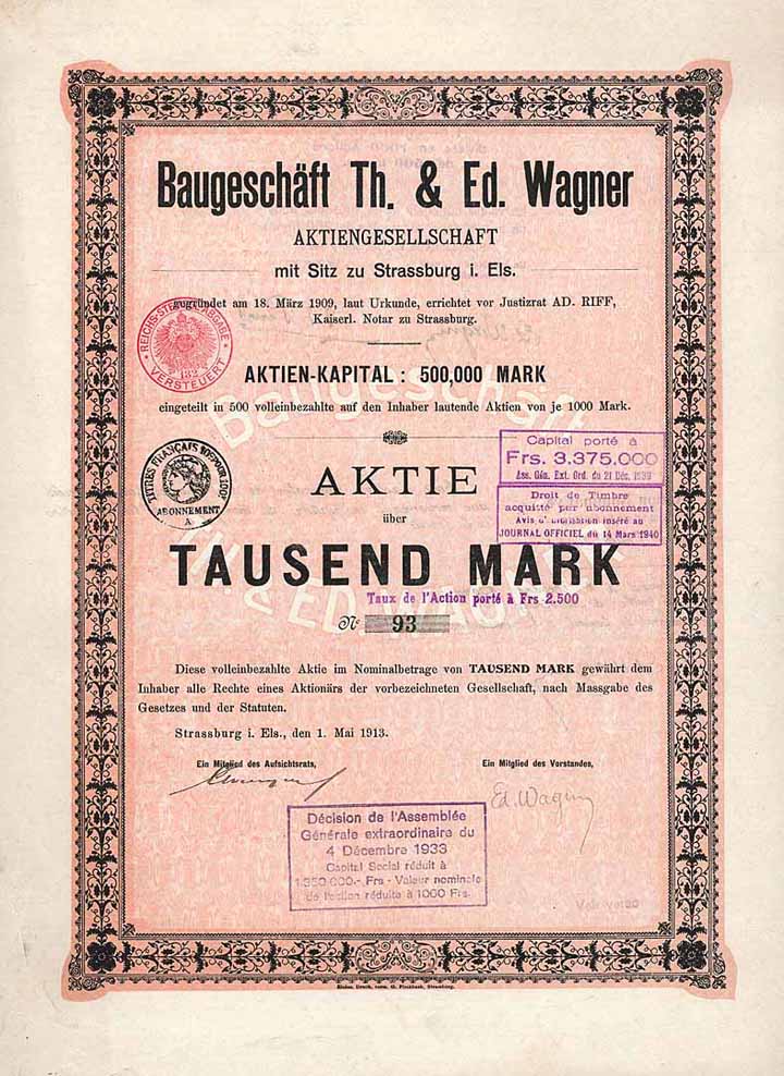 Baugeschäft Th. & Ed. Wagner AG