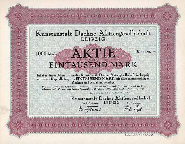 Kunstanstalt Daehne AG