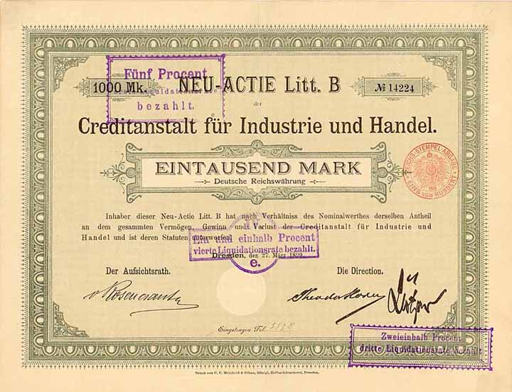 Credit-Anstalt für Industrie und Handel