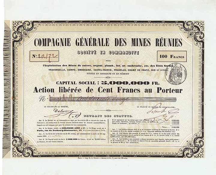 Cie. Gen. des Mines Réunis Soc. en Commandite