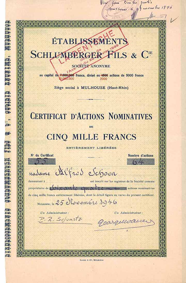 Établissements Schlumberger Fils & Cie. S.A.