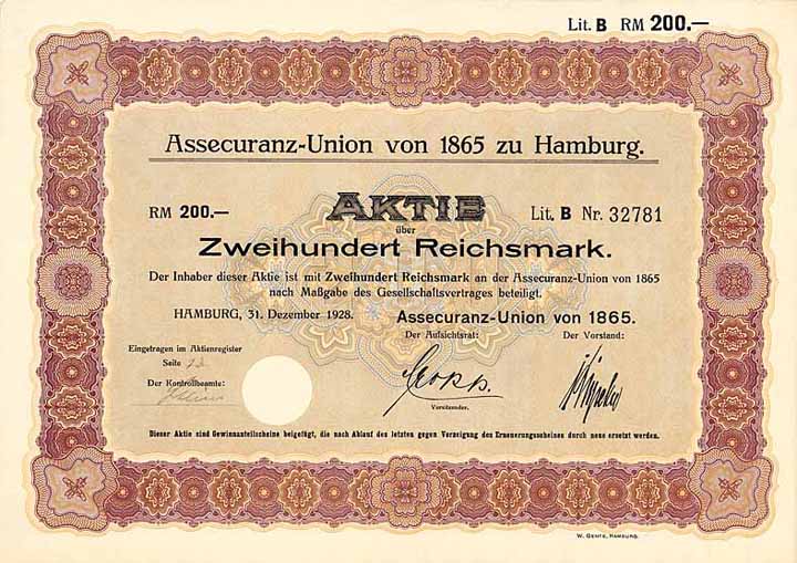 Assecuranz Union von 1865