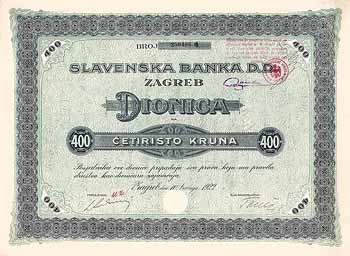Slavenska Banka (Banque de Slave S.A.)