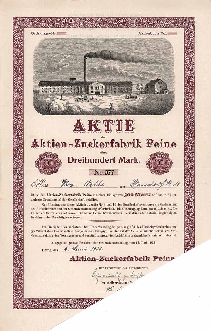 Actien-Zucker-Fabrik Peine