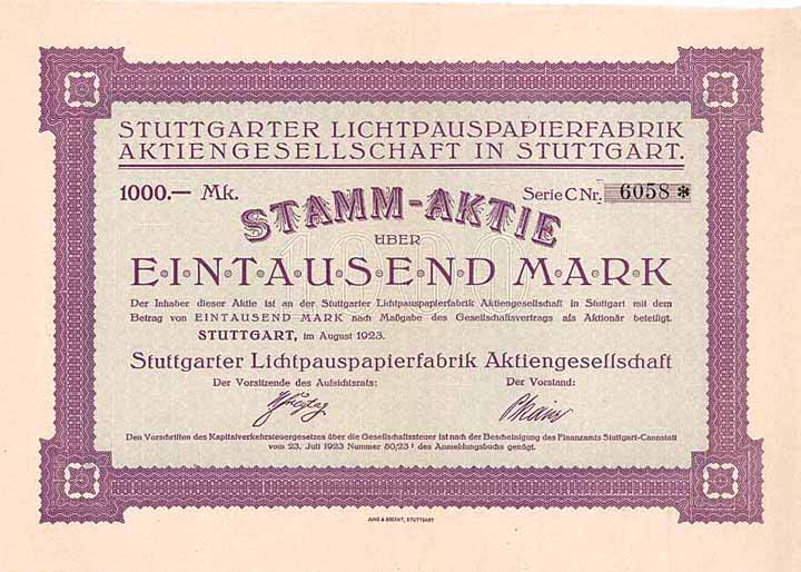 Stuttgarter Lichtpausenpapierfabrik AG