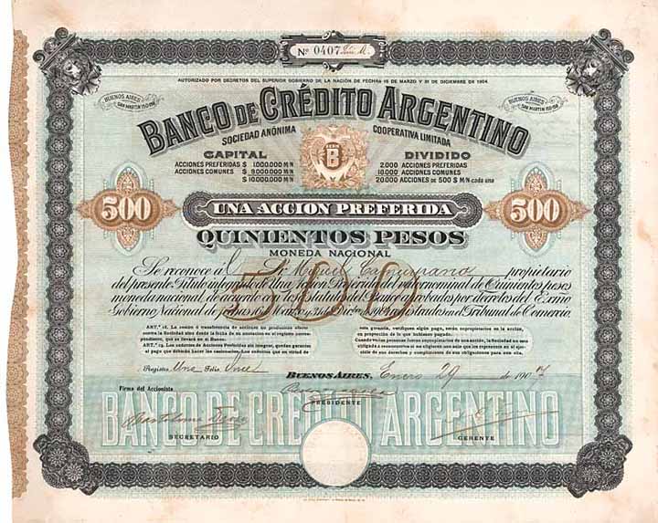 Banco de Crédito Argentina S.A. Cooperativa Limitada