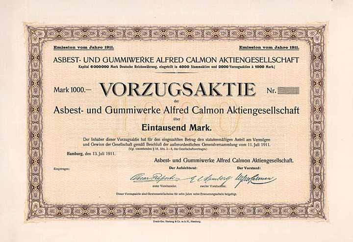 Asbest- und Gummiwerke Alfred Calmon AG