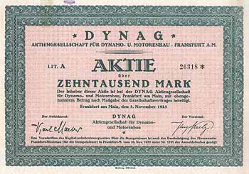 DYNAG AG für Dynamo- und Motorenbau