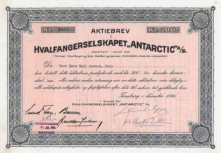 Hvalfangerselskapet “Antarctic” A/S