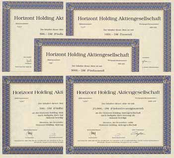 Horizont Holding AG (5 Stücke)